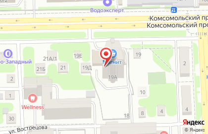 Тренажерный зал Империя силы на Комсомольском проспекте на карте