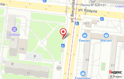 Супермаркет цветов Три ромашки в Верх-Исетском районе на карте