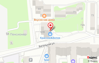 Продуктовый магазин Совстройинвест в Московском районе на карте