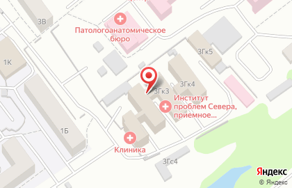 НИИ Медицинских проблем Севера на улице Партизана Железняка на карте