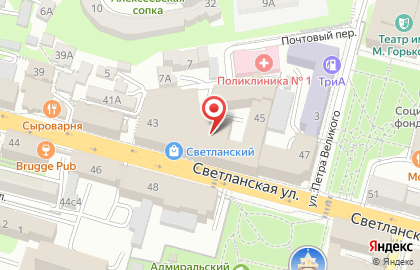 Магазин часов Золотое Время на Светланской улице на карте