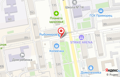 Торговый павильон во Владивостоке на карте