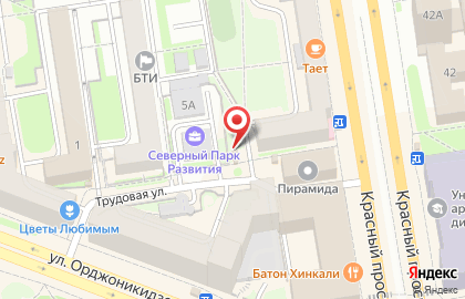 Киоск по продаже фруктов и овощей в Новосибирске на карте