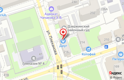 Ветеринарная клиника Друг на Екатерининской улице на карте