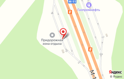 Автомойка Газпромнефть в Лесном на карте
