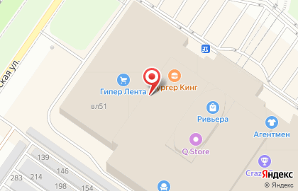 Международная сеть ресторанов быстрого питания Ташир пицца в Октябрьском районе на карте