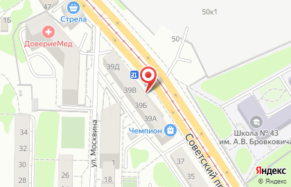 Магазин оптики на Советском проспекте, 39-39д на карте