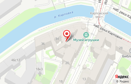 Общежитие, СПбГЭТУ в Петроградском районе на карте