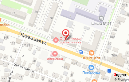 Городская студенческая поликлиника г. Ростова-на-Дону на карте