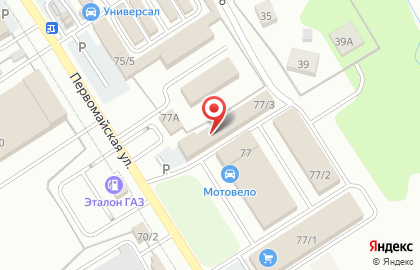 Магазин автозапчастей Yulsun на Первомайской улице на карте