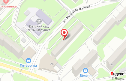 Тиара на площади Маршала Жукова на карте