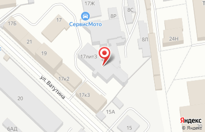Котлин на улице Ватутина на карте