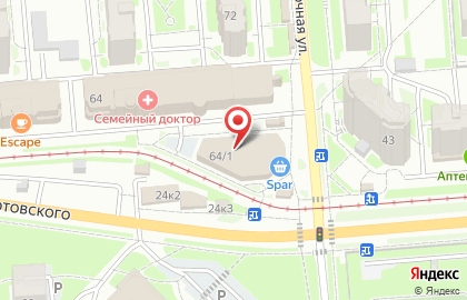 Супермаркет Горожанка на метро Студенческая на карте