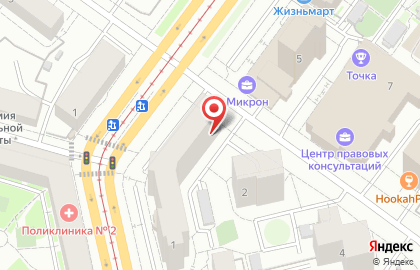 Нотариус Зарубина А.И. в Верх-Исетском районе на карте
