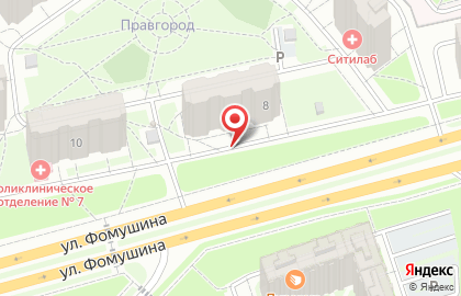 Крепеж на улице Фомушина на карте