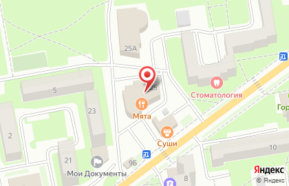 Кафе Мята в Москве на карте