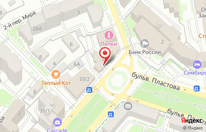 Клиника Мира на улице Гончарова на карте