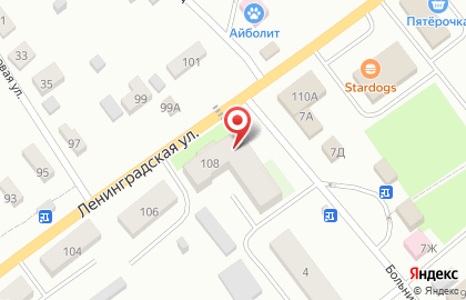 Ветеринарная клиника Барс на улице Ленинградской на карте