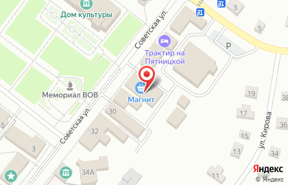Супермаркет Магнит на Советской улице на карте