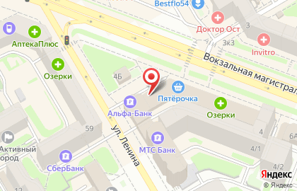 Ресторан быстрого обслуживания Вилка-Ложка на Площади Гарина-Михайловского на карте