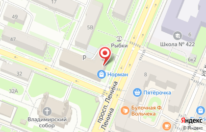 Алкогольный супермаркет Норман в Петроградском районе на карте