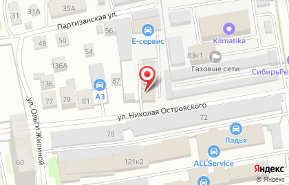 Компания по выполнению фасадных работ Фасадстрой на улице Николая Островского на карте