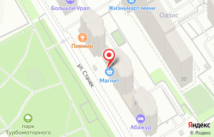 Супермаркет Магнит в Орджоникидзевском районе на карте
