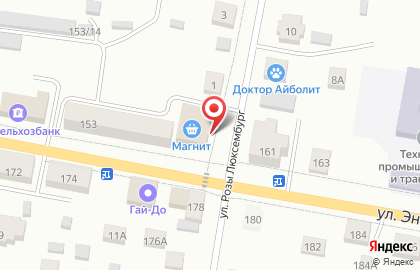 Супермаркет Магнит на улице Энгельса на карте