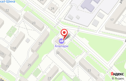 Гостиничный комплекс Альпари в Свердловском районе на карте