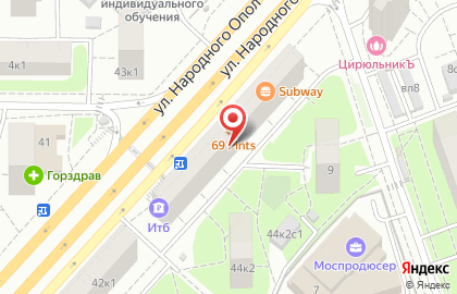 Студия эпиляции Lollipop на метро Октябрьское поле на карте