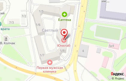 Юнилаб на карте
