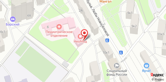 Центр современной медицины на бульваре Любы Новоселовой на карте