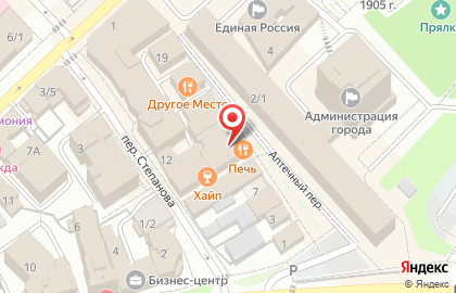 Ресторан Печь в Иваново на карте