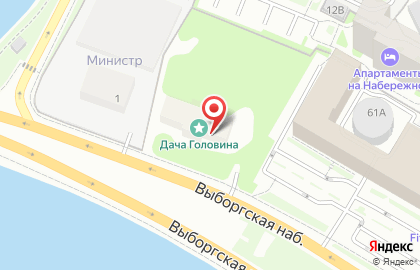 Вентра на Выборгской набережной на карте