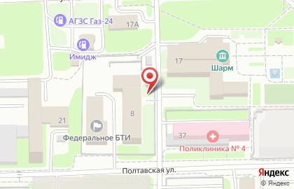 Ростехинвентаризация-Федеральное БТИ, ФГУП на Полтавской улице на карте