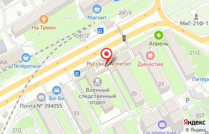 Киоск по продаже фастфудной продукции на улице Ворошилова на карте