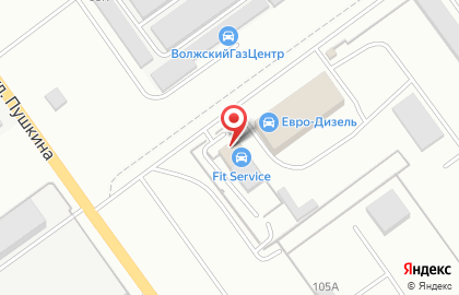 Федеральная сеть автосервисов fit Service на улице Пушкина на карте
