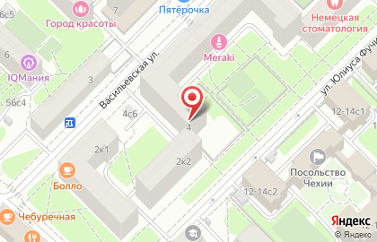 Школа На Красной Пресне №1241 с дошкольным отделением на Васильевской улице, 4 на карте
