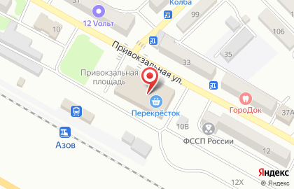 ОАО Банкомат, КБ Центр-инвест на Привокзальной улице на карте