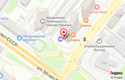 Хостел 100 Друзей в Октябрьском районе на карте