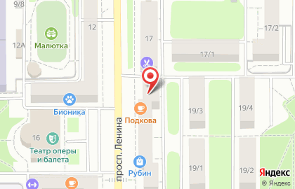 Кафе Подкова на проспекте Ленина на карте