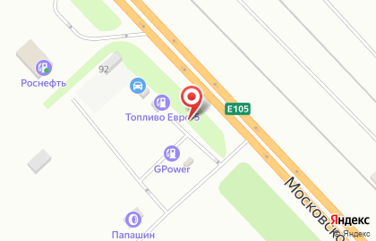 АГЗС GPower на Московском шоссе на карте