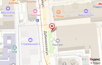 Киоск по продаже хлебобулочных изделий, район Замоскворечье на Дубининской улице на карте