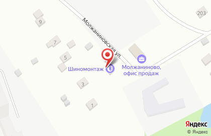 Шиномонтажная мастерская на Молжаниновской улице на карте