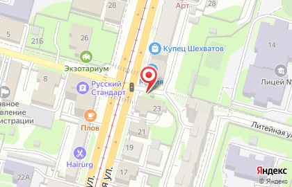 Киоск по продаже хлебобулочных изделий на Октябрьской улице на карте