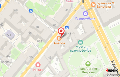Вегетарианский магазин Ananda на карте