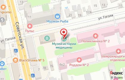 Музей истории медицины Тамбовской области на карте