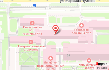 Городская клиническая больница №7 в Ново-Савиновском районе на карте