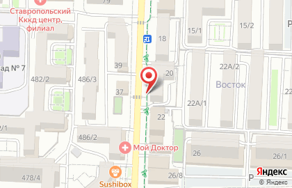 Зоомагазин Любимчик на улице Мимоз на карте