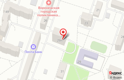 Центр развития творчества детей и юношества Радуга в Воронеже на карте